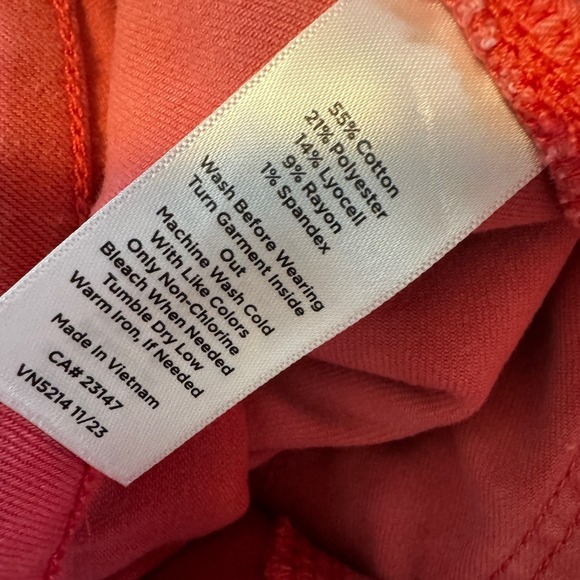 Talbots Straight Leg Crop Jeans Women's 4 Pink Mid-Rise Spring Easter Stretch - Picture 6 of 9